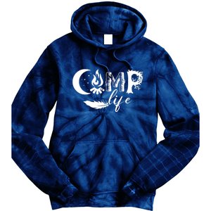 Camp Life Cute Camping Nature Logo Tie Dye Hoodie