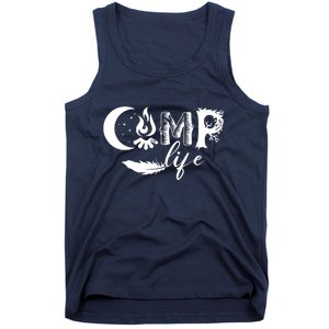 Camp Life Cute Camping Nature Logo Tank Top