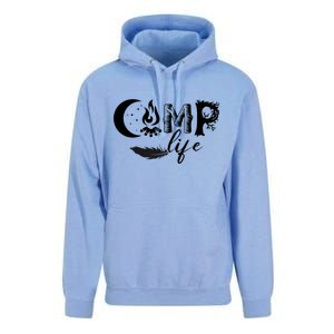 Camp Life Cute Camping Nature Logo Unisex Surf Hoodie