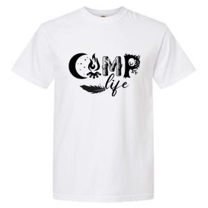 Camp Life Cute Camping Nature Logo Garment-Dyed Heavyweight T-Shirt