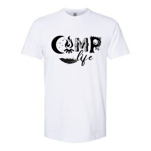 Camp Life Cute Camping Nature Logo Softstyle CVC T-Shirt