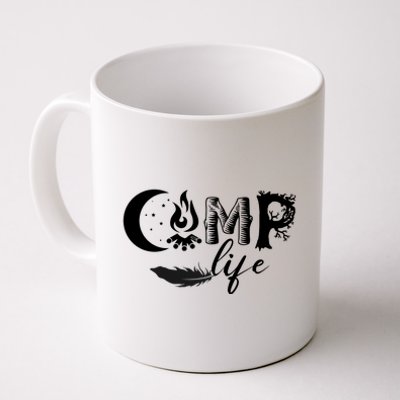 Camp Life Cute Camping Nature Logo Coffee Mug