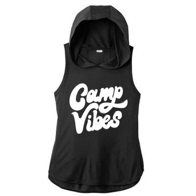 Camp Vibes Ladies PosiCharge Tri-Blend Wicking Draft Hoodie Tank