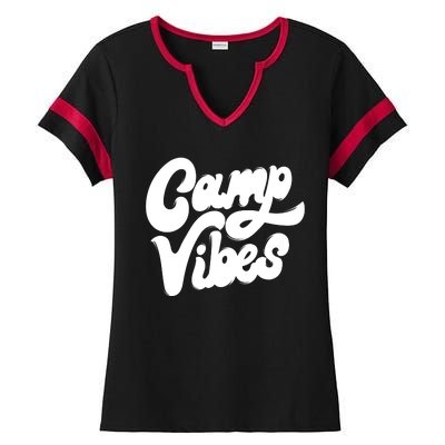 Camp Vibes Ladies Halftime Notch Neck Tee