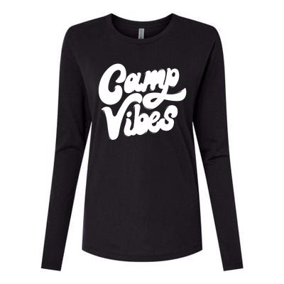 Camp Vibes Womens Cotton Relaxed Long Sleeve T-Shirt