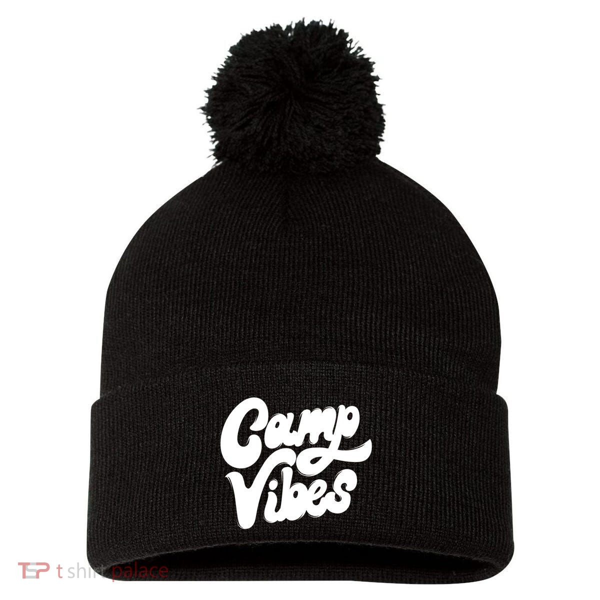 Camp Vibes Pom Pom 12in Knit Beanie