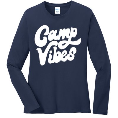 Camp Vibes Ladies Long Sleeve Shirt