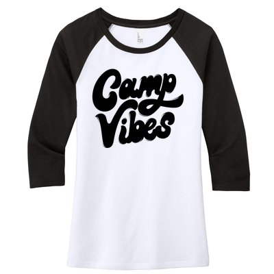 Camp Vibes Women's Tri-Blend 3/4-Sleeve Raglan Shirt