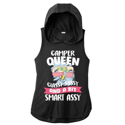 Camper Queen Ladies PosiCharge Tri-Blend Wicking Draft Hoodie Tank