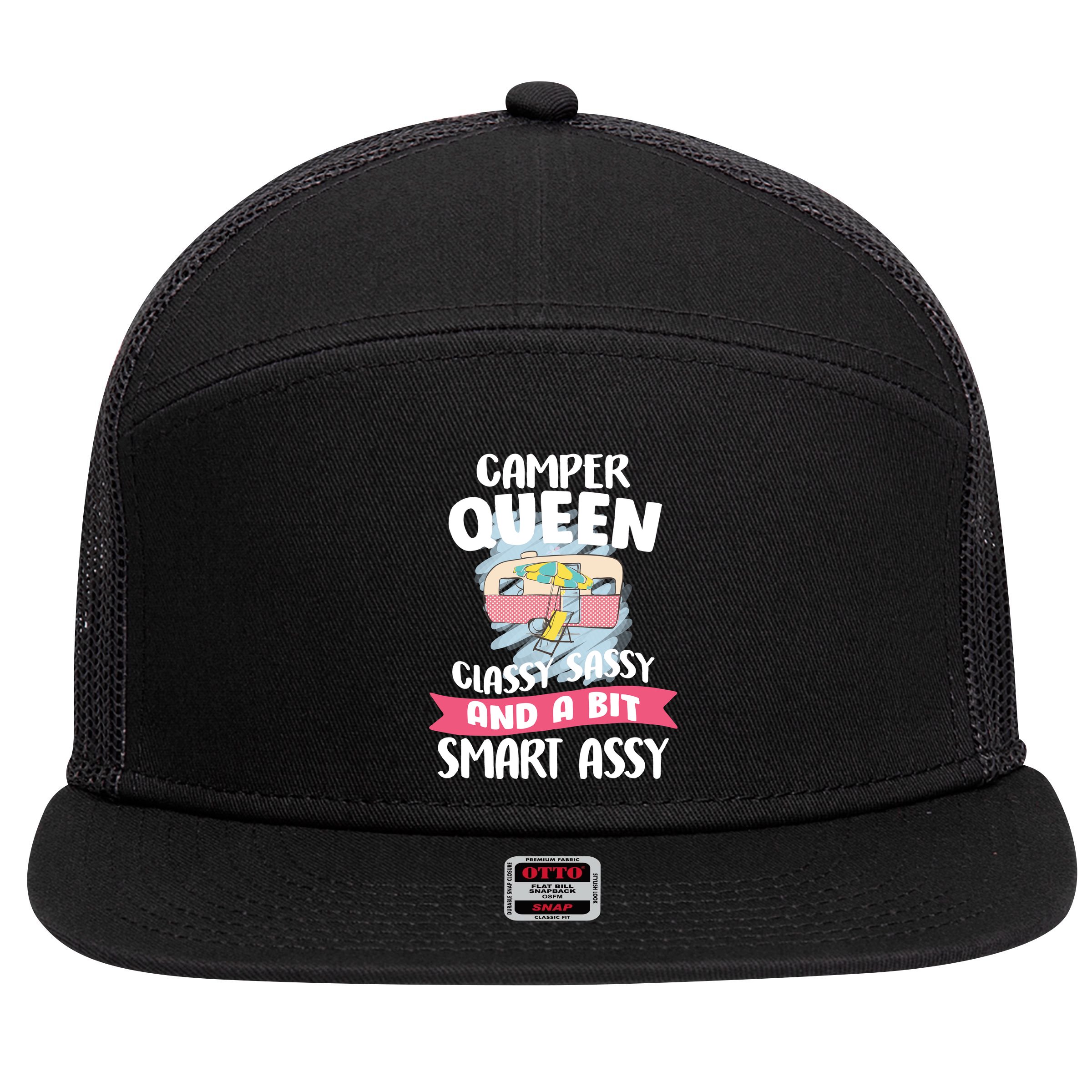 Camper Queen 7 Panel Mesh Trucker Snapback Hat