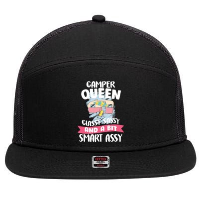 Camper Queen 7 Panel Mesh Trucker Snapback Hat