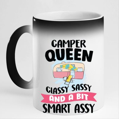 Camper Queen 11oz Black Color Changing Mug