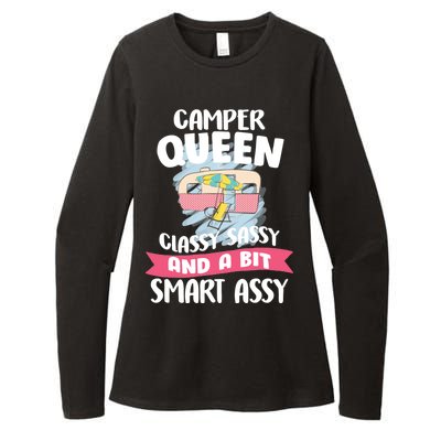 Camper Queen Womens CVC Long Sleeve Shirt