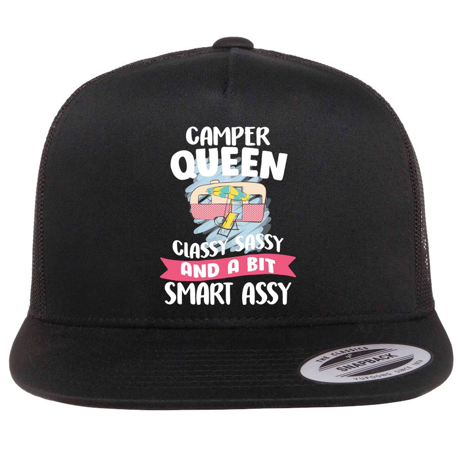 Camper Queen Flat Bill Trucker Hat