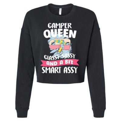 Camper Queen Cropped Pullover Crew