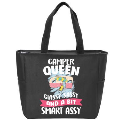 Camper Queen Zip Tote Bag