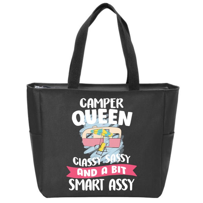 Camper Queen Zip Tote Bag