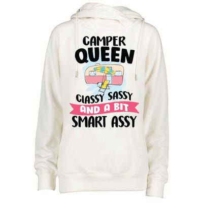 Camper Queen Womens Funnel Neck Pullover Hood