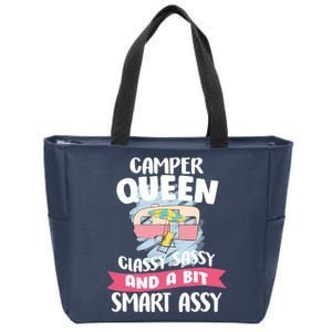 Camper Queen Zip Tote Bag