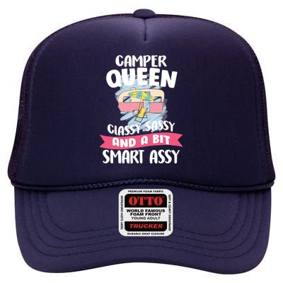 Camper Queen High Crown Mesh Back Trucker Hat