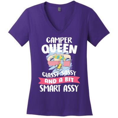Camper Queen Women's V-Neck T-Shirt
