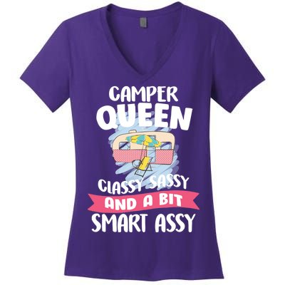 Camper Queen Women's V-Neck T-Shirt