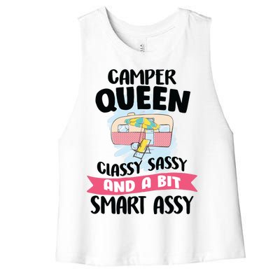 Camper Queen Women's Racerback Cropped Tank