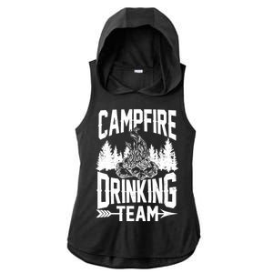 Campfire Drinking Team Ladies PosiCharge Tri-Blend Wicking Draft Hoodie Tank