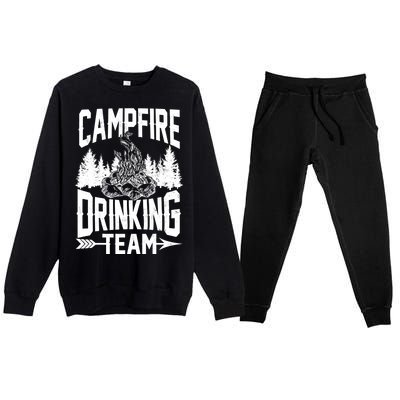 Campfire Drinking Team Premium Crewneck Sweatsuit Set