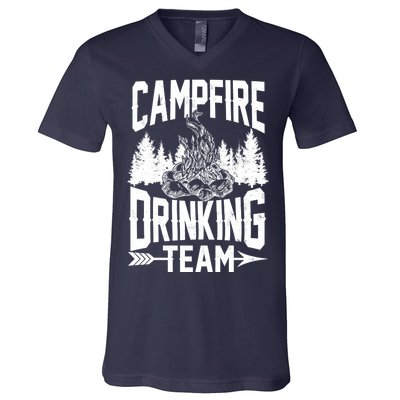 Campfire Drinking Team V-Neck T-Shirt