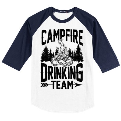 Campfire Drinking Team Baseball Sleeve Shirt