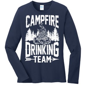 Campfire Drinking Team Ladies Long Sleeve Shirt