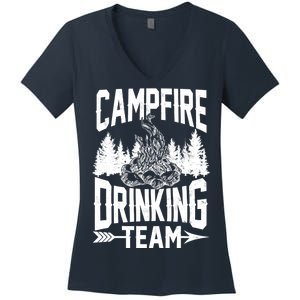 Campfire Drinking Team Women's V-Neck T-Shirt