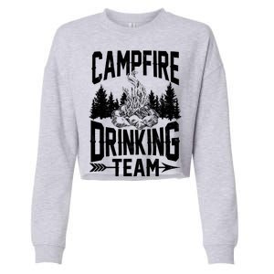 Campfire Drinking Team Cropped Pullover Crew