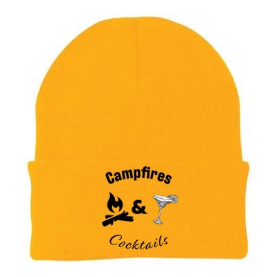 Campfires And Cocktails Knit Cap Winter Beanie