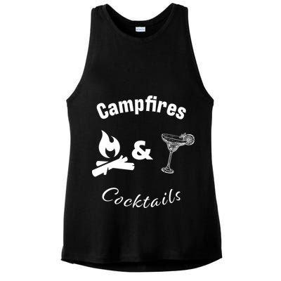Campfires And Cocktails Ladies PosiCharge Tri-Blend Wicking Tank