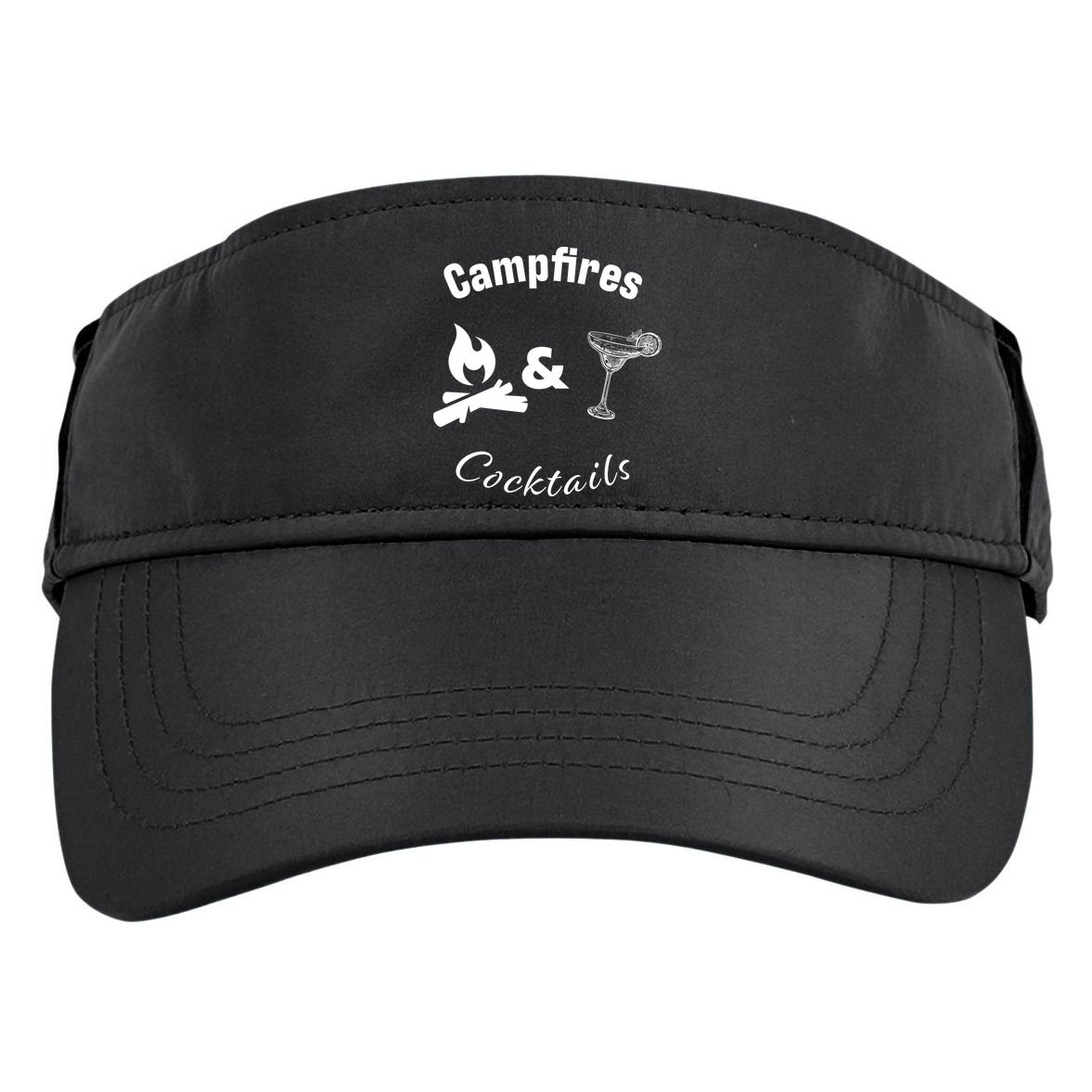 Campfires And Cocktails Adult Drive Performance Visor