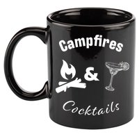 Campfires And Cocktails 11oz C Handle Ceramic Mug