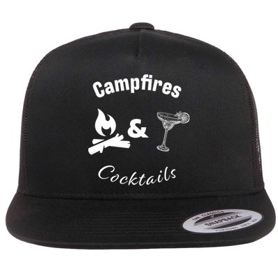 Campfires And Cocktails Flatbill Hat