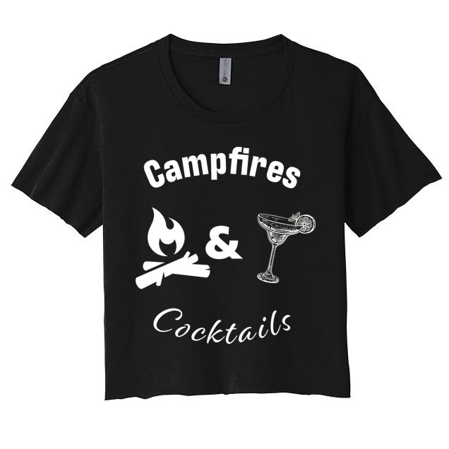 Campfires And Cocktails Crop Top