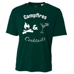 Campfires And Cocktails Cooling Performance Crew T-Shirt