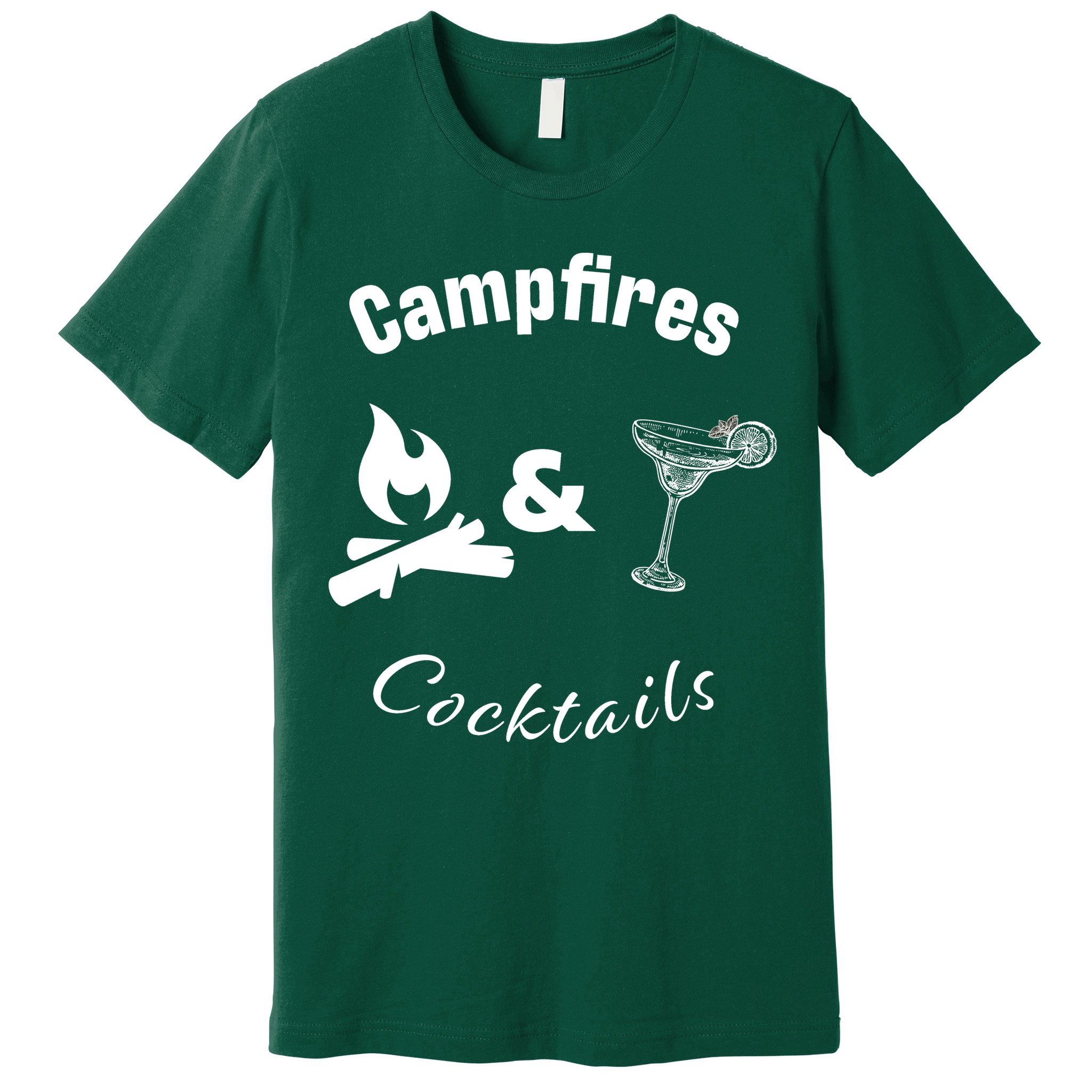 Campfires And Cocktails Premium T-Shirt