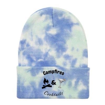 Campfires And Cocktails Tie Dye 12in Knit Beanie