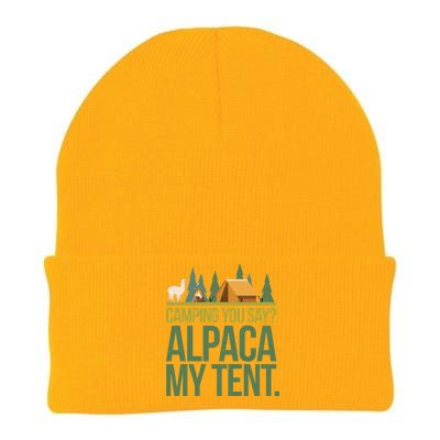 Camping Alpaca My Tent Knit Cap Winter Beanie