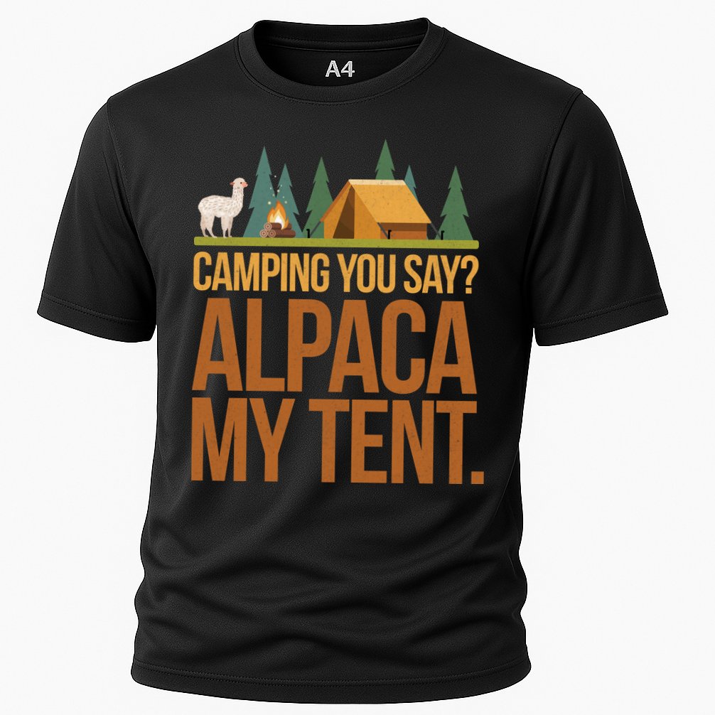 Camping Alpaca My Tent Cooling Performance Crew T-Shirt