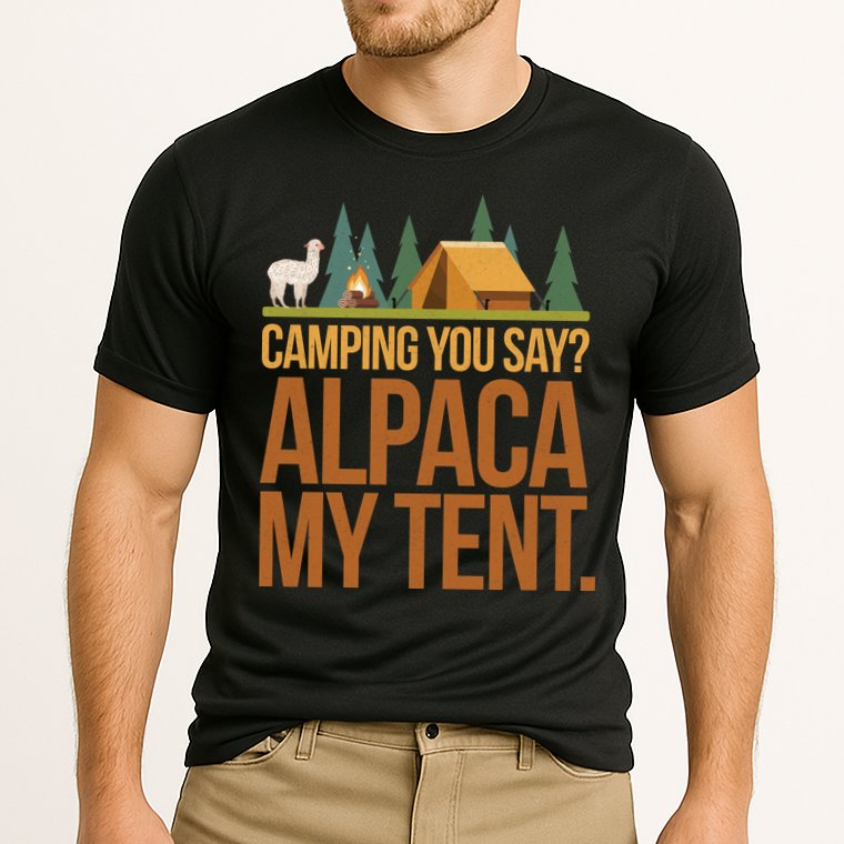 Camping Alpaca My Tent Cooling Performance Crew T-Shirt