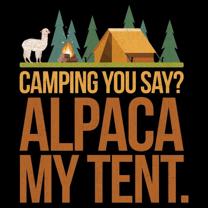 Camping Alpaca My Tent Ladies Essential Flowy Tank