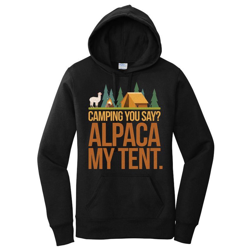 Camping Alpaca My Tent Women's Pullover Hoodie