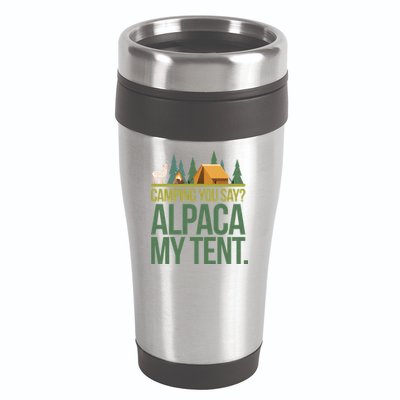 Camping Alpaca My Tent 16oz Travel Tumbler