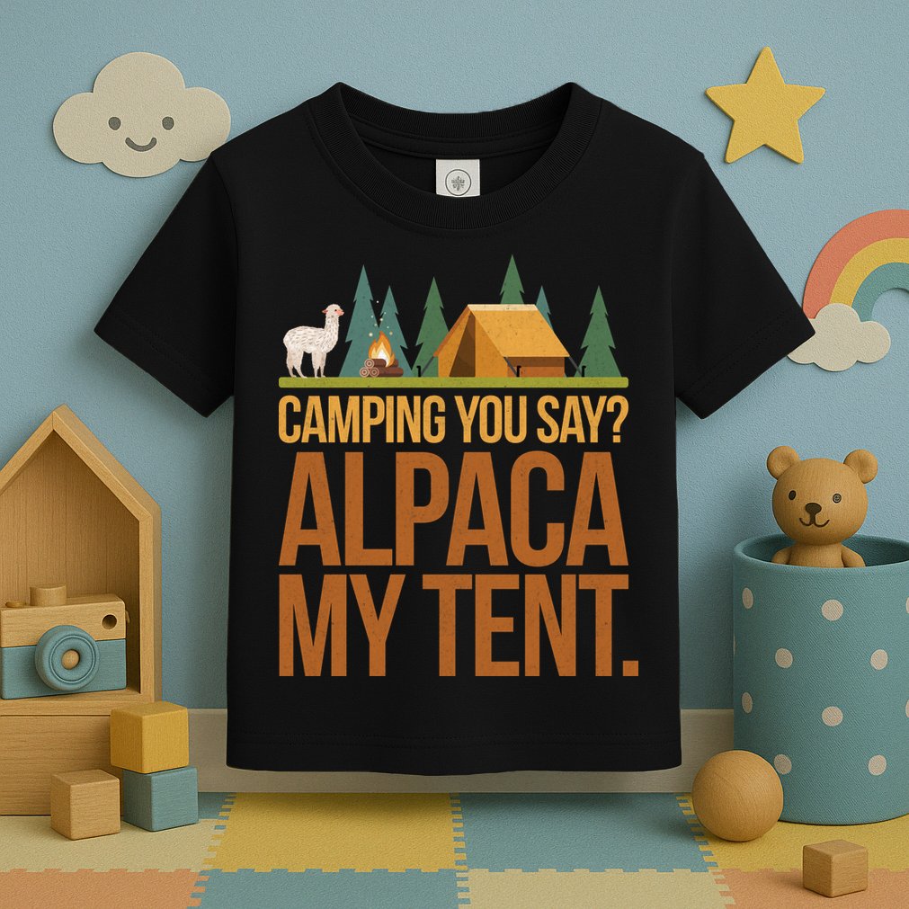 Camping Alpaca My Tent Toddler T-Shirt